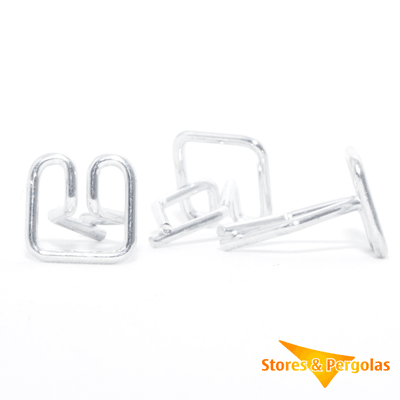 Clips de fijación para tubo de enrolle