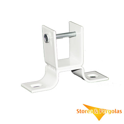 Support acier pour tube carre 40x40 - Pose de face - petite avancee