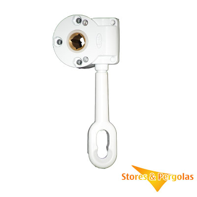 Support alu pour tube carre 40x40 - Pose de face - petite avancee