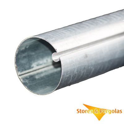 Tube d'enroulement en acier galvanisé diamètre 70 mm.